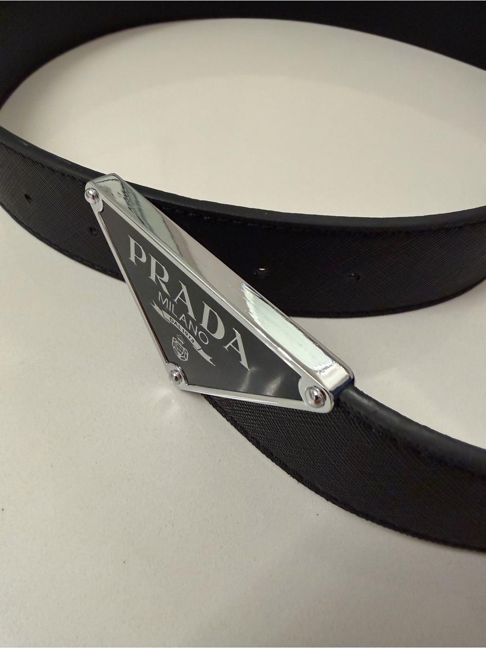 Prada Milano black Saffiano leather belt size 38 - Picture 10 of 10